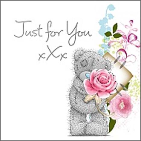 Just For You Me to You Bear Floral Gift Tag £0.24